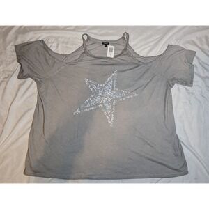 Torrid Women's Cold/Open Shoulder Blouse With A Star On It Size 5X